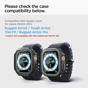 Tvrzené sklo Spigen Glas.tr "ez Fit" 2 balení Apple Watch Ultra (49 mm) čiré