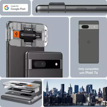 Tvrzené sklo chránič fotoaparátu Spigen Optik.TR „EZ FIT“ chránič fotoaparátu 2 balení pro Google Pixel 7A Black