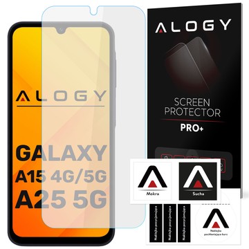 Tvrzené sklo pro Samsung Galaxy A25 5G / A15 4G / 5G Ochranné sklo na displej 9H Alogy Pro