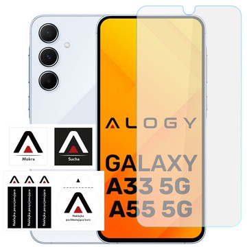 Tvrzené sklo pro Samsung Galaxy A35/A55 5G Ochranné sklo na displej 9H Alogy Pro