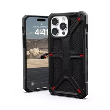 UAG Monarch case - ochranné pouzdro pro iPhone 15 Pro Max (kevlar black)