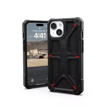 UAG Monarch case - ochranné pouzdro pro iPhone 15 (kevlar black)