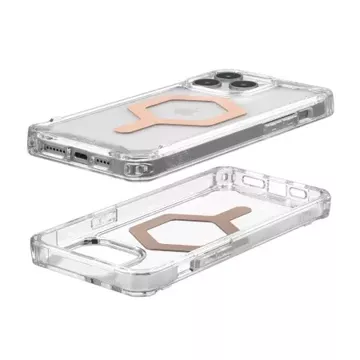 UAG Plyo Magsafe case - ochranné pouzdro pro iPhone 15 Pro Max kompatibilní s MagSafe (ledově růžové zlato)