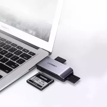 UGREEN Čtečka karet SD / micro SD / CF / MS pro USB 3.0 šedá (50541)