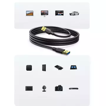 UGREEN kabel USB 3.2 Gen 1 3 m černý (US128 90576)