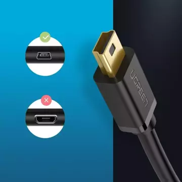 UGREEN kabel USB - mini USB 480 Mbps 3 m černý (US132 10386)