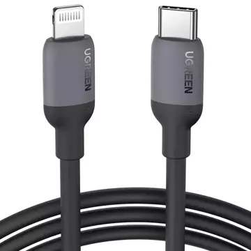 UGREEN kabel pro rychlé nabíjení USB Type C - Lightning (MFI certifikovaný) čip C94 Power Delivery 1m černý (US387 20304)