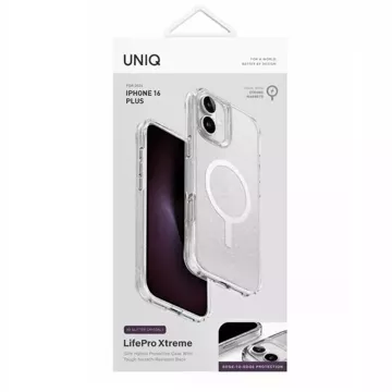 UNIQ LifePro Xtreme Case pro iPhone 16 Plus 6,7" Magclick nabíjecí transparentní/pozlátko Lucent