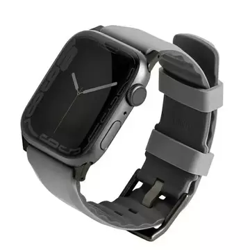 UNIQ Linus Apple Watch Series 4/5/6/7/8/SE/SE2 řemínek 38/40/41 mm Airosoft Silikonově šedá/křídově šedá