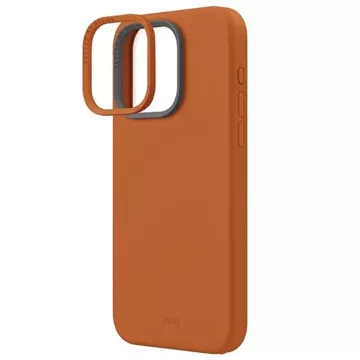 UNIQ pouzdro Lino Hue pro iPhone 15 Pro Max 6,7" Magclick Charging oranžová/západ slunce oranžová