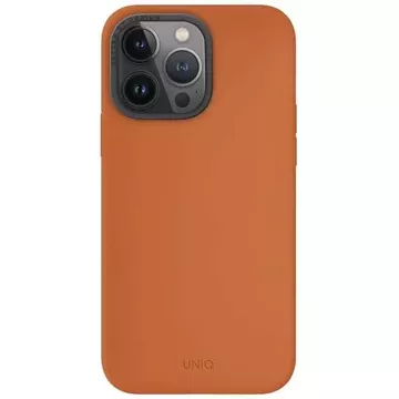 UNIQ pouzdro Lino Hue pro iPhone 15 Pro Max 6,7" Magclick Charging oranžová/západ slunce oranžová