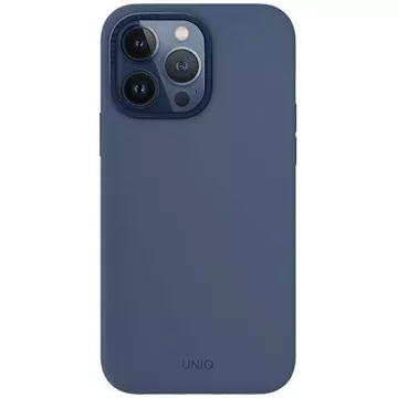 UNIQ pouzdro Lino Hue pro iPhone 15 Pro Max 6,7" Magclick Charging tmavě modrá/námořnická modrá