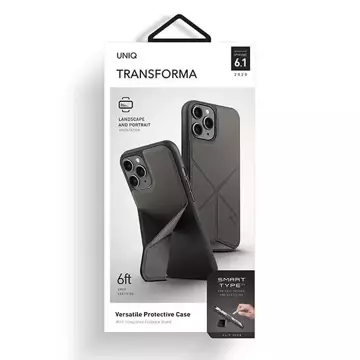 UNIQ pouzdro Transforma iPhone 12/12 Pro 6,1" šedá / uhlově šedá