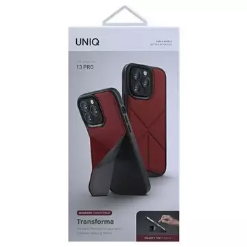 UNIQ pouzdro Transforma iPhone 13 Pro / 13 6,1" červený / korálově červený MagSafe