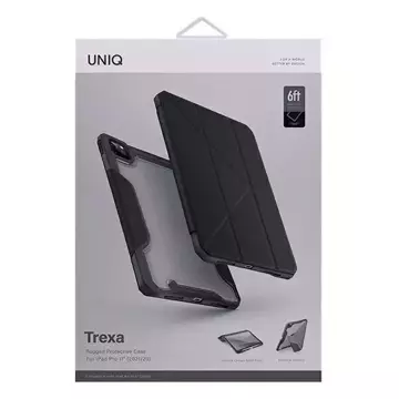 UNIQ pouzdro Trexa iPad Pro 11" 2021/2020 Antimikrobiální černá / černá