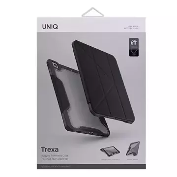 UNIQ pouzdro pro Trexa iPad 10,2" 2021/2020/2019 Antimikrobiální černá / černá