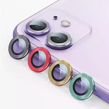 USAMS Glass Lens Glass pro iPhone 11 Pro Max kovový kroužek BH573JTT03 (US-BH573) stříbrný/stříbrný