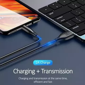 USAMS Kabel U18 microUSB 2A Fast Charge 1m černý/černý SJ268USB01 (US-SJ268)