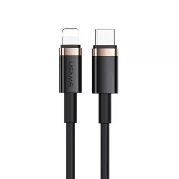 USAMS Kabel U63 USB-C na Lightning 1,2m 20W PD Fast Charge černý