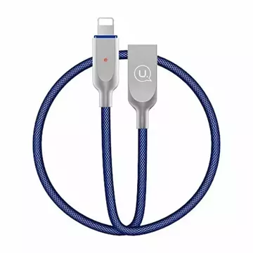 USAMS Kabel power off U-Sun Lightning 1,9m niebieski