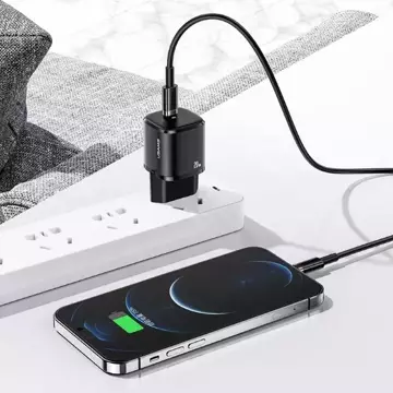 USAMS Nástěnná nabíječka 1x USB-C T36 mini 20W (pouze hlava) PD3.0 Fast Charging bílá/bílá CC124TC02 (US-CC124)