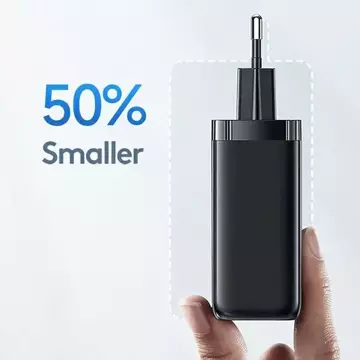 USAMS Nástěnná nabíječka 1xUSB-C 1xUSB T47 65W PD Fast Charging Super Si bílá/bílá CC153TC02 (US-CC153)