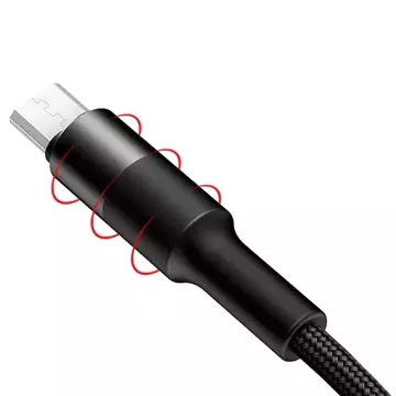 USAMS Pletený kabel U5 2A micro USB černý/černý 1,2m SJ224USB01 (US-SJ224)