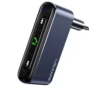 USAMS audio adaptér Bluetooth 5.0 - jack 3,5 mm szary/šedý SJ519JSQ01 (US-SJ519)