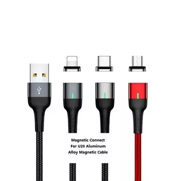 USAMS magnetický adaptér U28 Lightning hromadná stříbrná/stříbrná SJ325LNTA