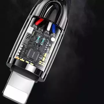 USAMS pletený kabel USB-C na Lightning Smart Power-off 20W PD kabel 1,2 m tmavě zelený
