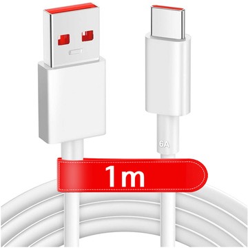 USB - USB-C kabel typu C Alogy silný rychlý 67W 6A PD 1,5M drát Bílá