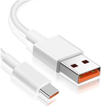 USB - USB-C kabel typu C Alogy silný rychlý 67W 6A PD 1,5M drát Bílá