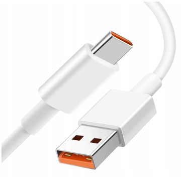 USB - USB-C kabel typu C Alogy silný rychlý 67W 6A PD 1,5M drát Bílá