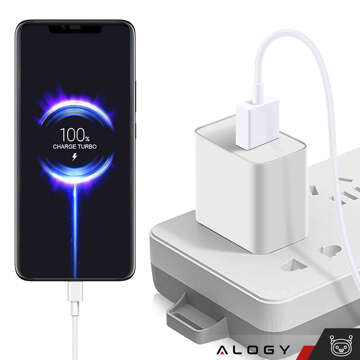 USB - USB-C kabel typu C Alogy silný rychlý 67W 6A PD 1,5M drát Bílá