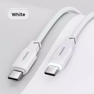 USMAS USB-C na USB-C PD rychlý nabíjecí kabel 1,2m bílý