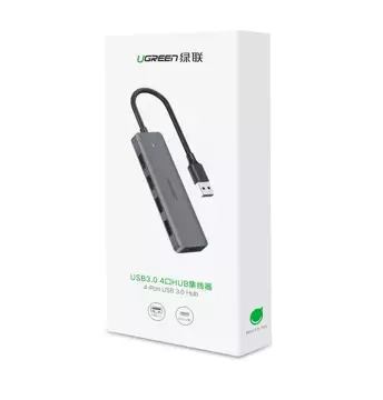 Ugreen USB HUB – 4x USB 3.2 Gen 1 s micro USB napájecím portem šedý (CM219 50985)