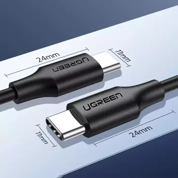 Ugreen USB Type C nabíjecí a datový kabel 3A 2m černý (US286)