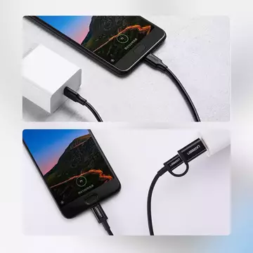 Ugreen USB Type C nabíjecí a datový kabel 3A 2m černý (US286)