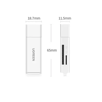 Ugreen přenosná čtečka TF/SD karet pro USB 3.0 černá (CM104)