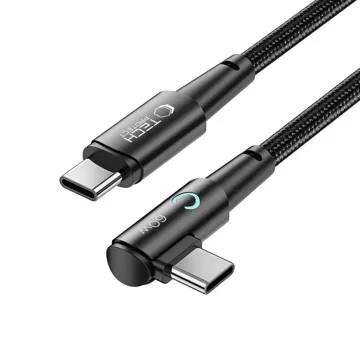 Úhlový kabel USB Typ C - USB Typ C UltraBoost "L" 60W/6A 100 cm Šedý