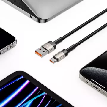 UltraBoost Evo USB-C / USB-C PD kabel 100W 5A 1 m Stříbrný