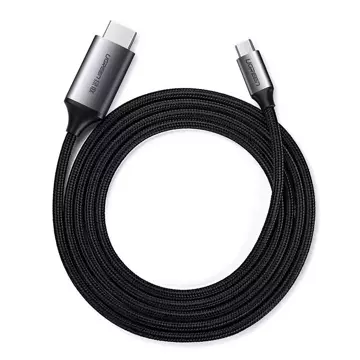 Uzelený kabel HDMI - USB Typ C 4K 60 Hz 1,5 m černo-šedý (MM142 50570)