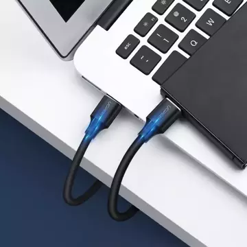 Uzelený kabel USB 2.0 (samec) - kabel USB 2.0 (samec) 0,5 m černý (US128 10308)