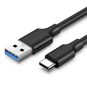 Uzelený kabel USB 3.0 – USB typu C 1m 3A černý (20882)