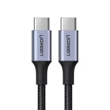 Uzelený kabel USB Typ C - USB Typ C Napájení 100W Rychlé nabíjení FCP 5A 3m šedý (90120 US316)