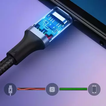 Uzelený kabel USB Typ C - USB Typ C Napájení 100W Rychlé nabíjení FCP 5A 3m šedý (90120 US316)