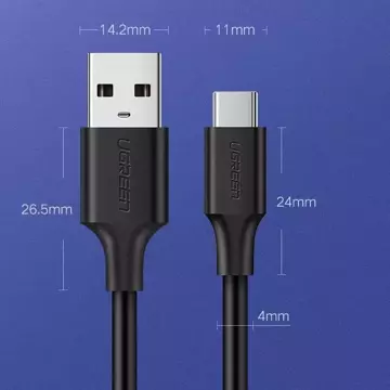 Uzelený kabel USB – USB typu C 480 Mb/s 3 A 1,5 m černý (US287 60117)