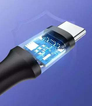Uzelený kabel USB – USB typu C 480 Mb/s 3 A 1,5 m černý (US287 60117)