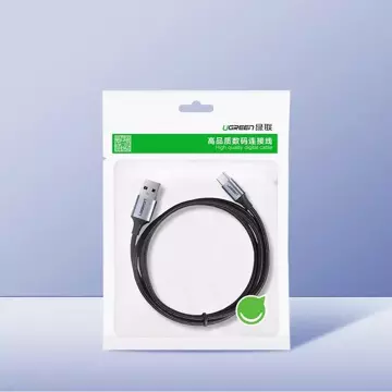 Uzelený kabel USB kabel – USB Type C Quick Charge 3.0 3A 2m šedý (60128)