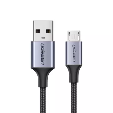 Uzelený kabel USB - micro USB 1m šedý (60146)